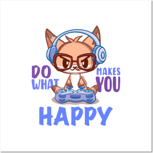 Cute Fox GAMER Do What Makes You Happy Posters and Art